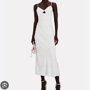 NWT! Intermix Flora Cut Out Midi Dress - Size 0 - Blue and White